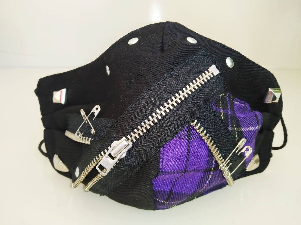 Punk'97 Face Mask, Lavable, 3 Capas, 3 Tallas, 2 Cierres, mascarilla punk, mascarilla manga, steampunk