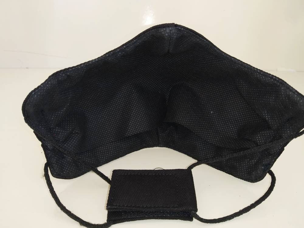 Fishnet'42 Face Mask & Filter Cover, Washable, 3 sizes, 3 layers, 2 closures, punk mask, gothic mask, visual kei, emo mask, steampunk