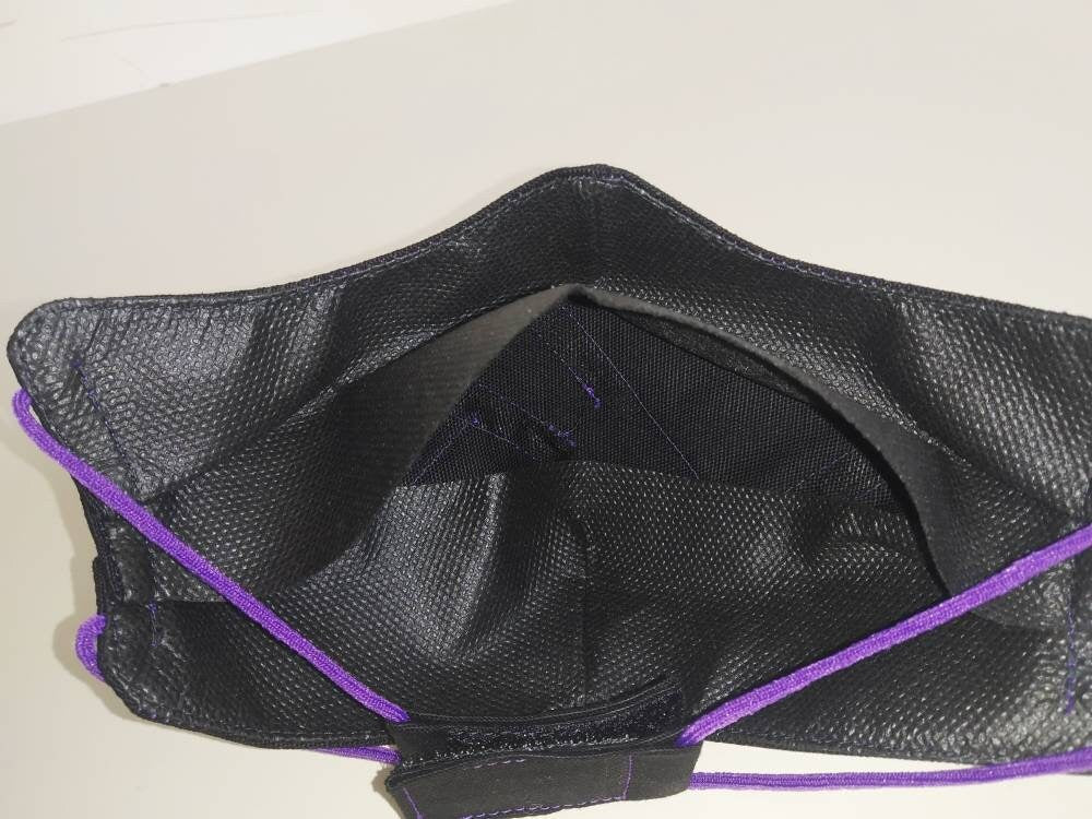 Purple Zips Face Mask & Filter Cover, Washable, 3 Layers, 3 Sizes, 2 Closures, Punk Mask, Gothic Mask, rock mask, emo, visual kei, otaku