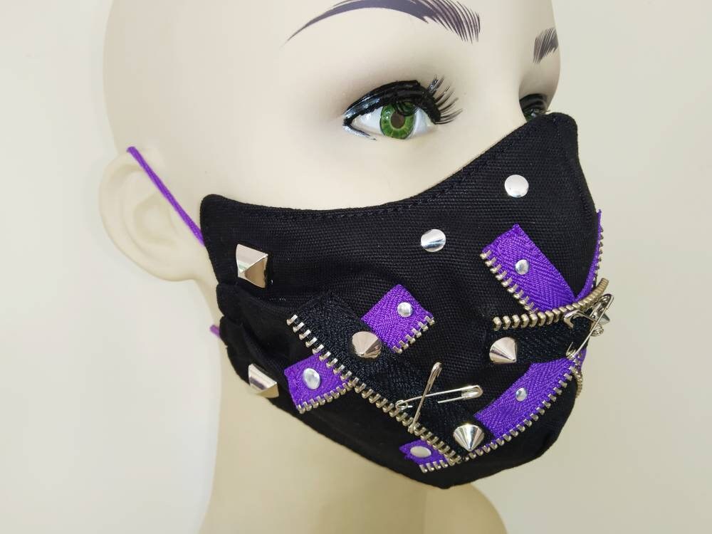 Madness'55 Face Mask & Filter Cover, Washable, 3 Layers, 3 Sizes, 2 Closures, Punk Mask, Gothic Mask, emo mask, visual kei, harajuku, otaku