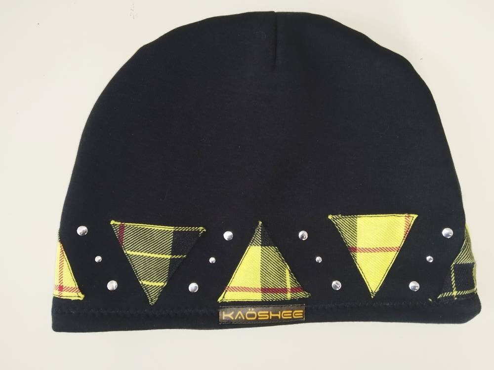 Gorro de invierno H'77, hecho a mano, tamaño universal, ropa punk, ropa gótica, harajuku, emo, visual kei, gorro de navidad, kawaii