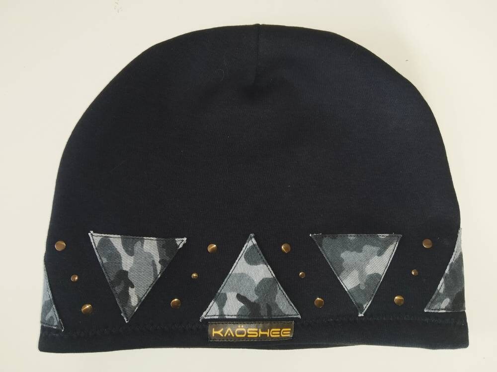 Gorro de invierno H'47, hecho a mano, tamaño universal, ropa punk, ropa gótica, harajuku, emo, visual kei, ropa grunge, kawaii