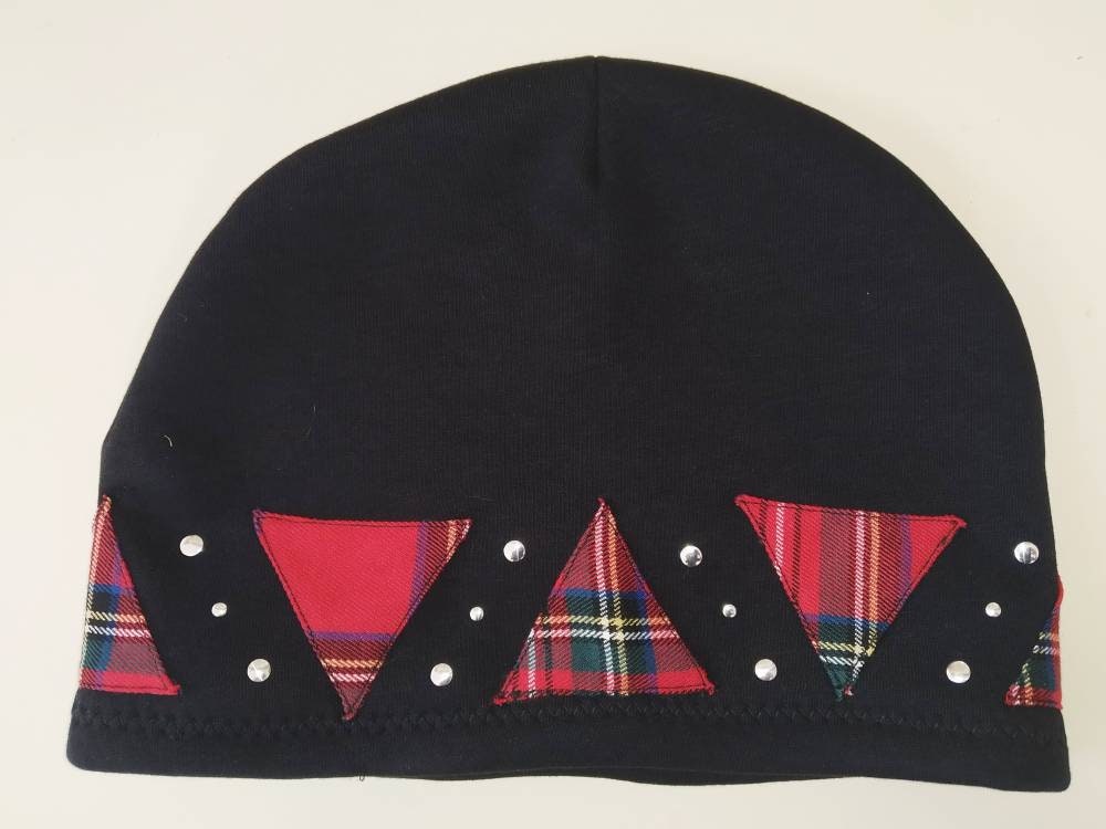 Gorro de invierno H'87, Hecho a mano, tela de sudadera, Tamaño universal, ropa punk, ropa gótica, harajuku, emo, visual kei, gorro punk