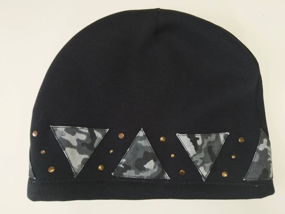 Gorro de invierno H'47, hecho a mano, tamaño universal, ropa punk, ropa gótica, harajuku, emo, visual kei, ropa grunge, kawaii