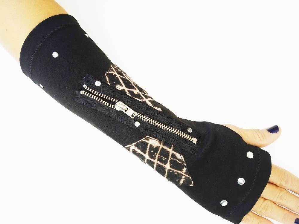 Elektra Long Gloves, Arm warmers, Handmade, Elastic polyester, Universal Size,punk wear, gothic wear, harajuku, emo, kawaii, visual kei