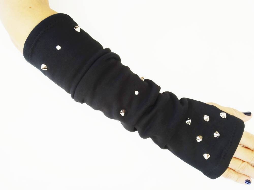 X'19 Long Gloves, Cotton Arm warmers, Handmade, Universal Size,punk wear, gothic gloves, harajuku, emo, kawaii, visual kei, dark aesthetic