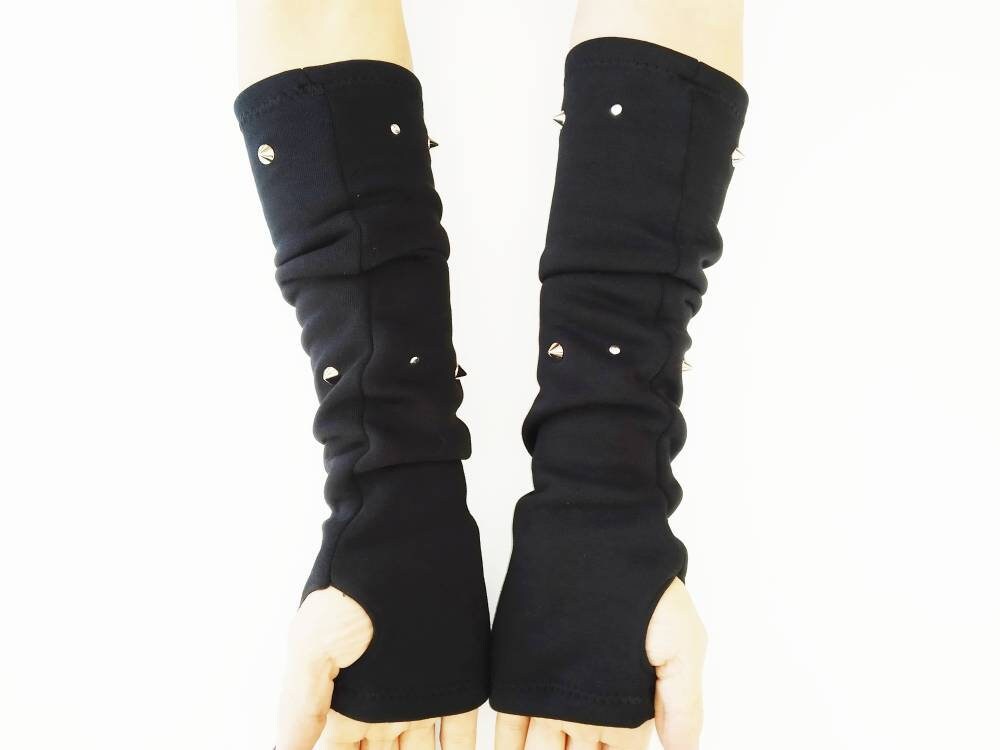 X'19 Long Gloves, Cotton Arm warmers, Handmade, Universal Size,punk wear, gothic gloves, harajuku, emo, kawaii, visual kei, dark aesthetic