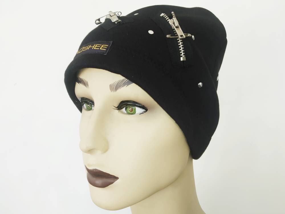 Gorro de invierno Gk'82, Hecho a mano, cómodo y caliente, Tamaño universal, ropa punk, ropa gótica, harajuku, emo, visual kei, kawaii, alt