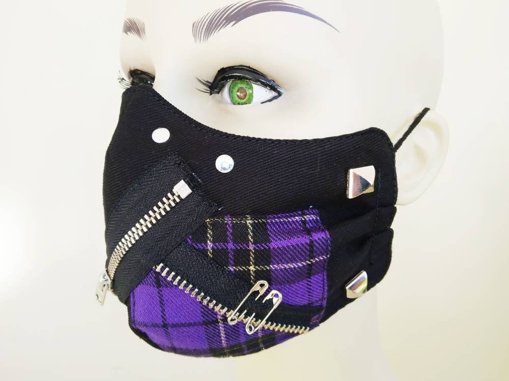 Punk'97 Face Mask, Lavable, 3 Capas, 3 Tallas, 2 Cierres, mascarilla punk, mascarilla manga, steampunk