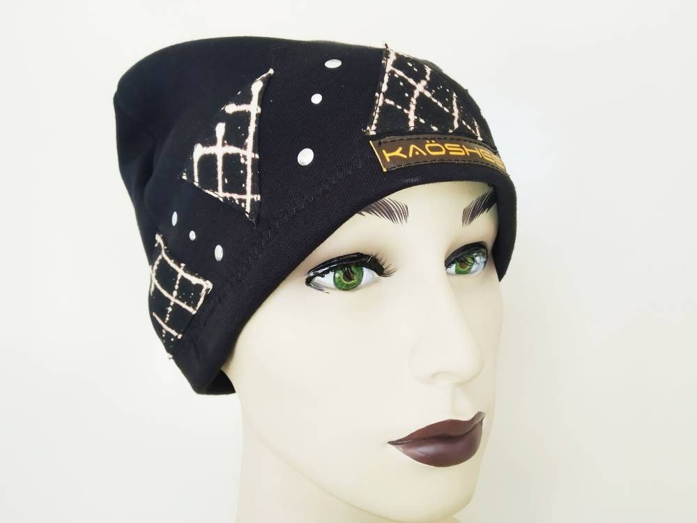 Gorro de invierno Elektra, hecho a mano, tamaño universal, ropa punk, ropa gótica, harajuku, emo, visual kei, ropa grunge, kawaii, goth