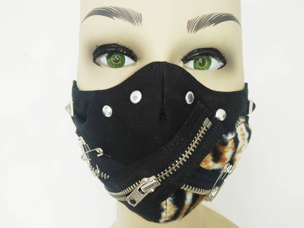 Punk'67 Face Mask & Warmer, washable, 3 layers, 3 Sizes, velcro mask, punk wear, gothic, visual kei, punk clothing, emo, harajuku, manga,alt