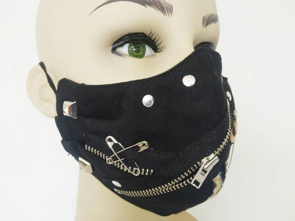 Punk'67 Face Mask & Warmer, washable, 3 layers, 3 Sizes, velcro mask, punk wear, gothic, visual kei, punk clothing, emo, harajuku, manga,alt