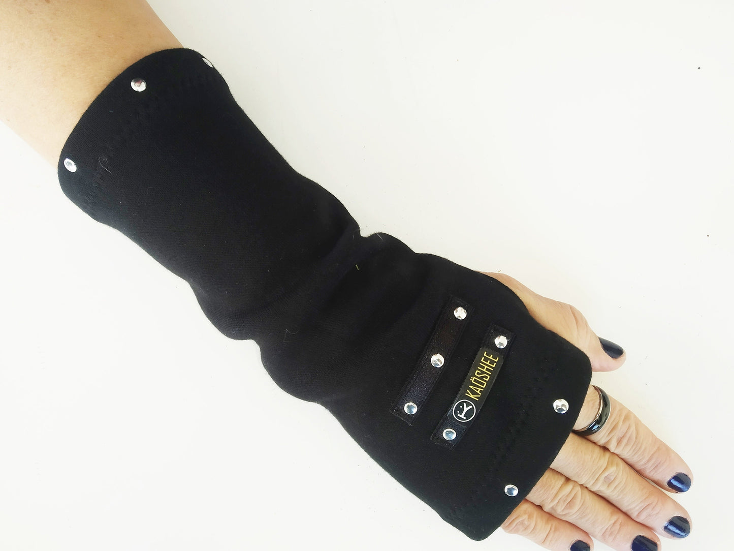 C'19 Gloves, Black Cotton Arm warmers, Handmade, Universal Size,punk wear, gothic gloves, harajuku, emo, kawaii, visual kei, dark aesthetic