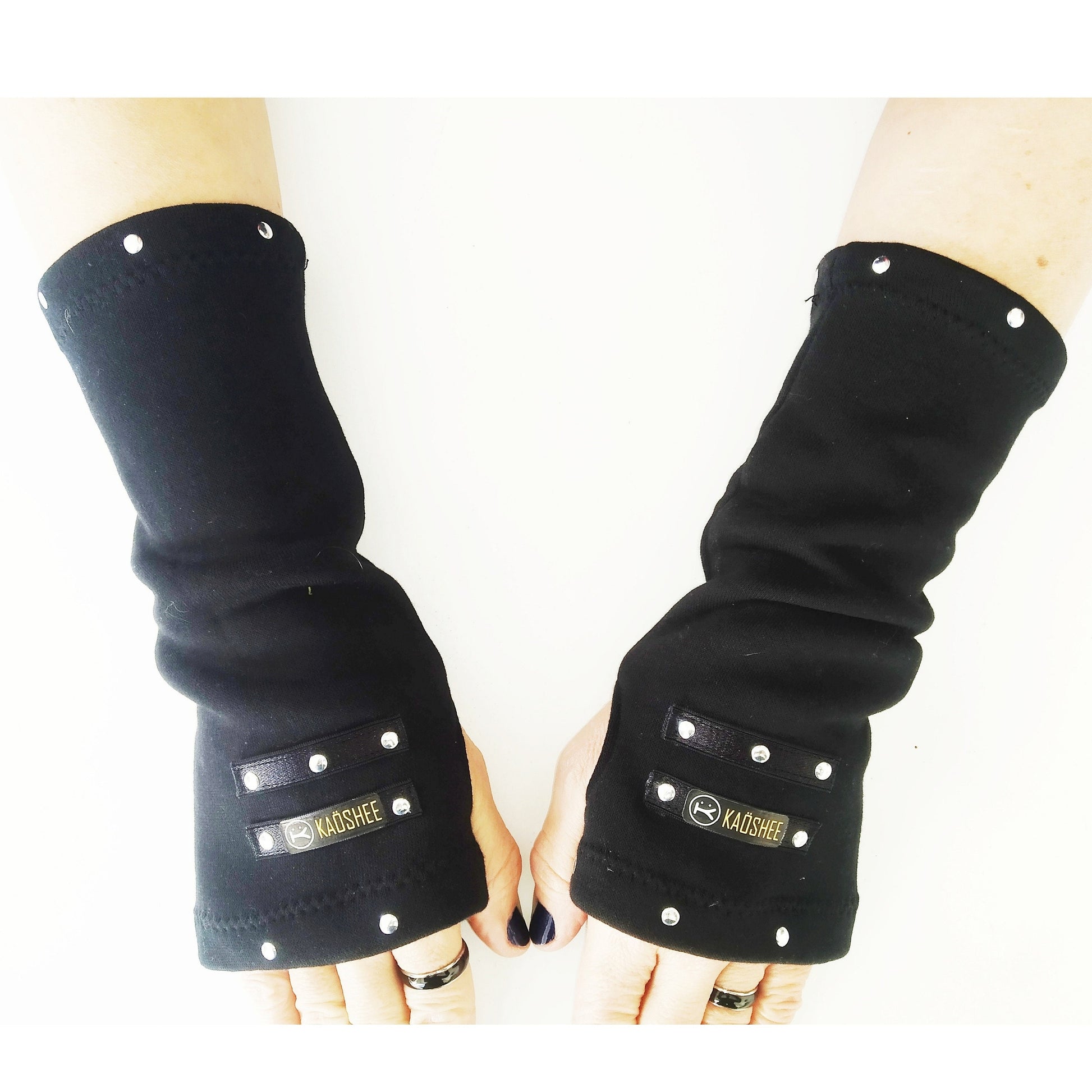 C'19 Gloves, Black Cotton Arm warmers, Handmade, Universal Size,punk wear, gothic gloves, harajuku, emo, kawaii, visual kei, dark aesthetic